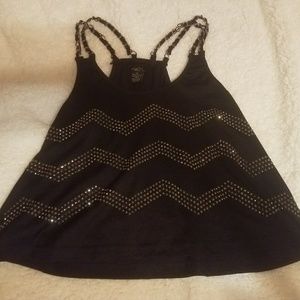Black clubwear tank top